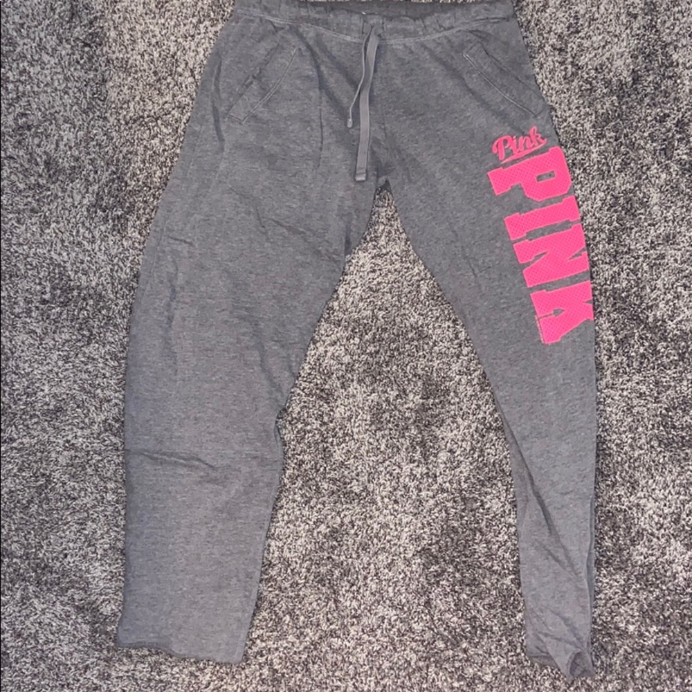 PINK Gray Sweatpants - Size S